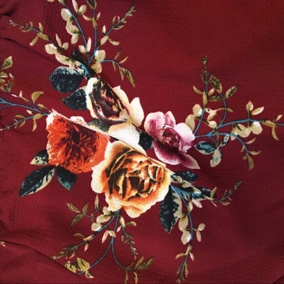 🎉HP! 🎉 Haute Rogue Red Floral Romper - Picture 13 of 14